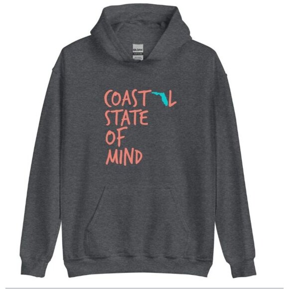 Coastal State of Mind Florida Beach & Bonfire Unisex Hoodie Size Medium New out - Picture 2 of 3